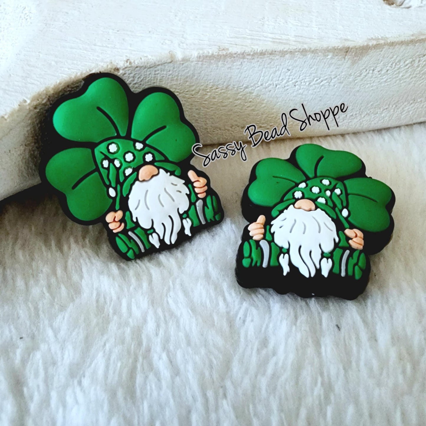 Clover Gnome Focal Beads - Sassy Bead Shoppe