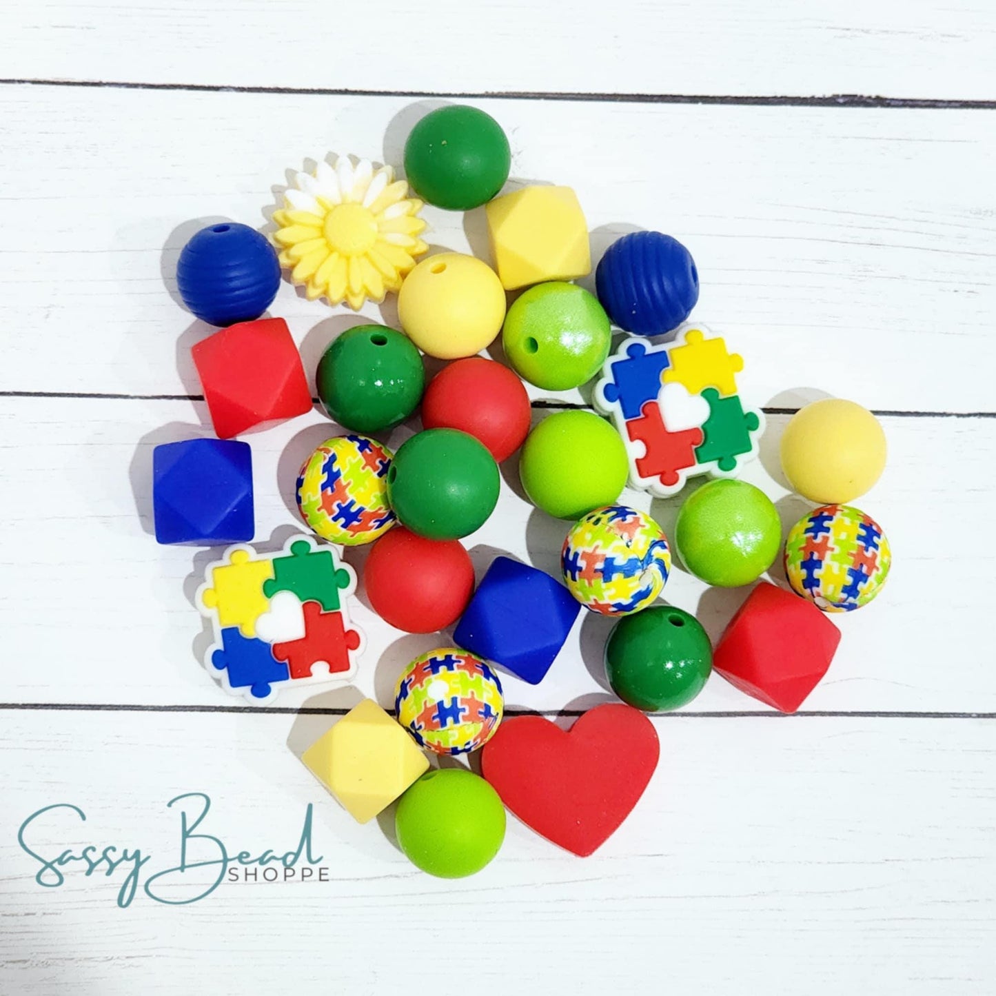 Sassy Bead Shoppe
Autism Love Bead Mix 28 count