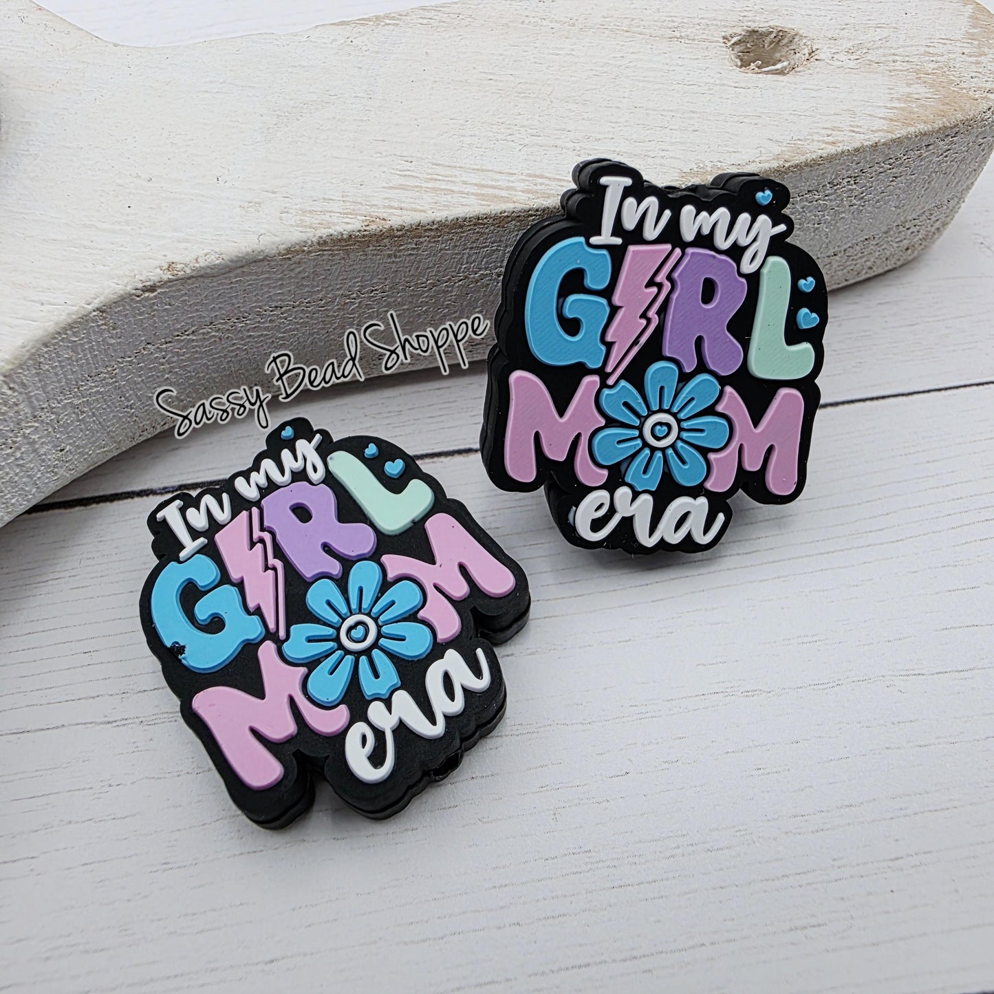 Girl Mom Era Silicone Focal Bead, DIY Pen Beads for Bracelets, Keychain Making, Car Charm Crafts, Jewelry, Cookie Scribes, Tumbler Charms