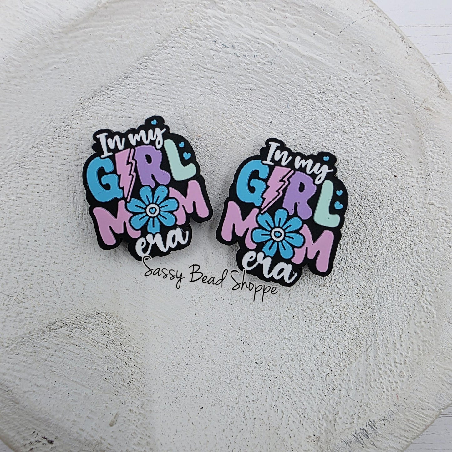 Girl Mom Era Silicone Focal Bead, DIY Pen Beads for Bracelets, Keychain Making, Car Charm Crafts, Jewelry, Cookie Scribes, Tumbler Charms