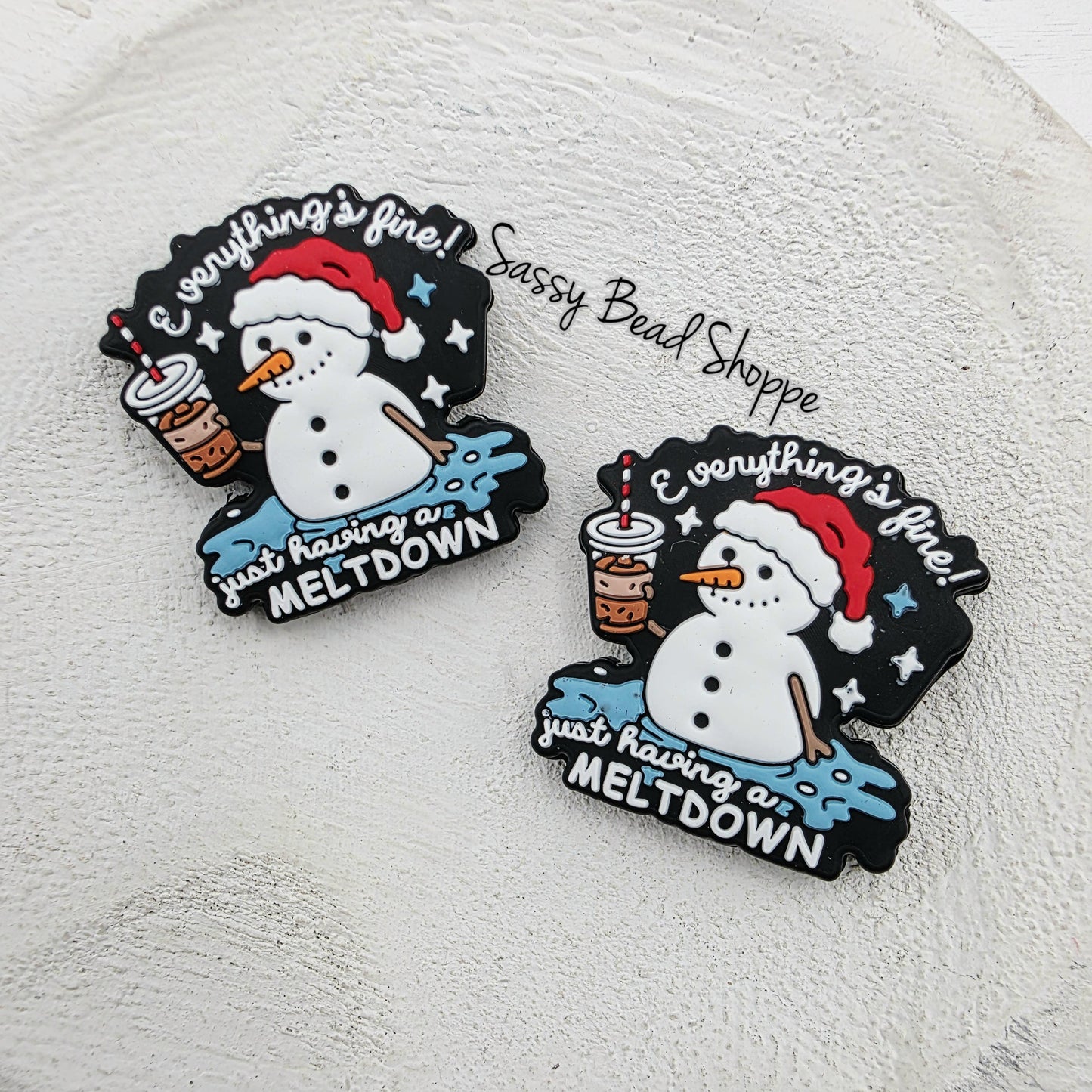 Snowman Meltdown Focal Beads