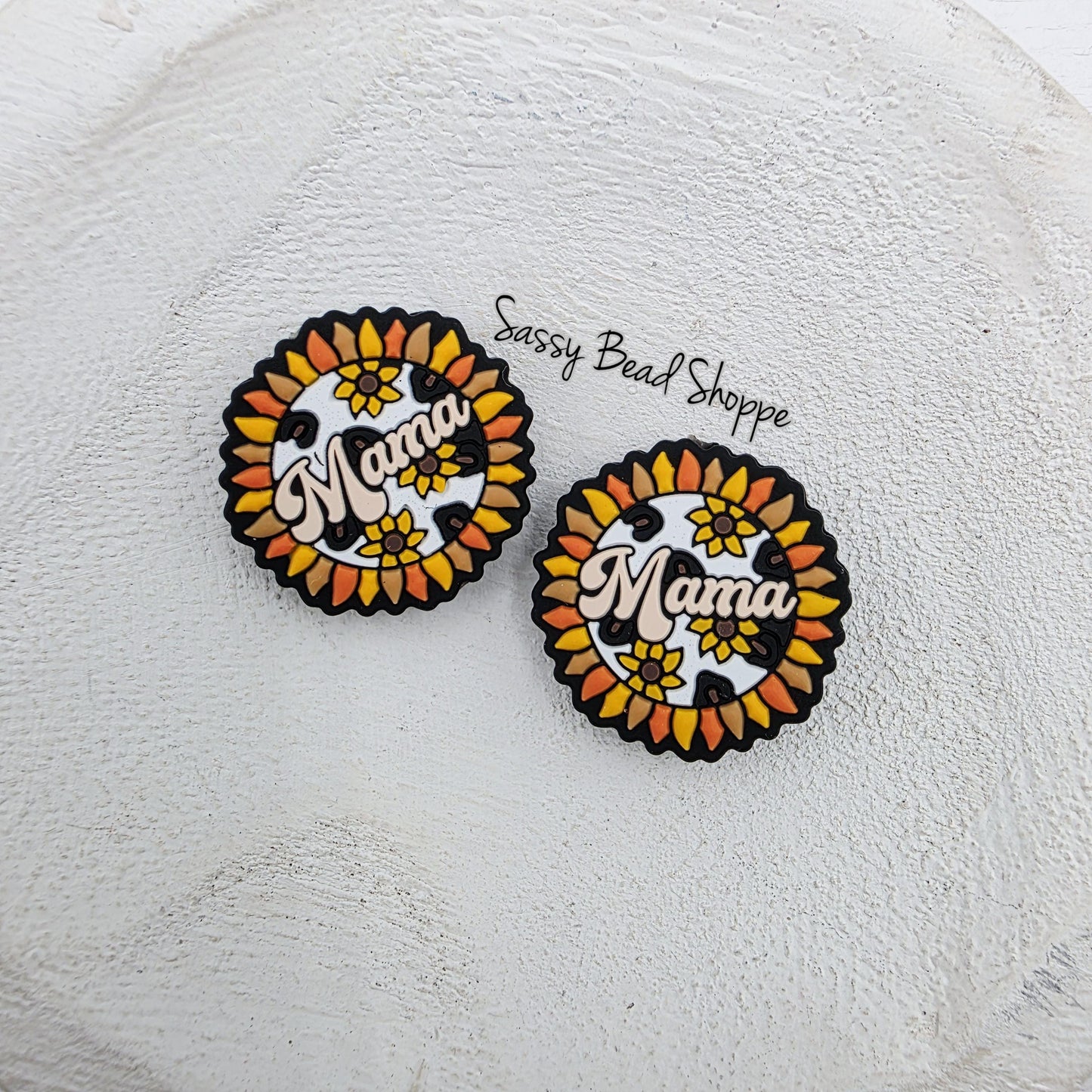 Sunshine Mama Silicone Focal Bead, Jewelry Making Bead for DIY Pens, Keychains, Bracelets, Wristlets, Tumbler Charms, Cookie Scribes, Crafts