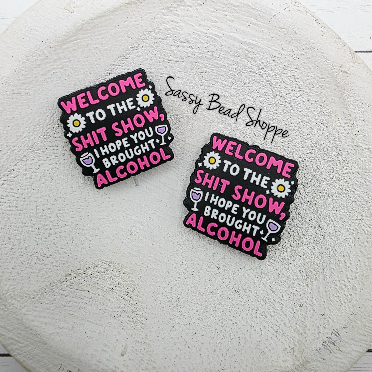 Welcome to the Chaos Focal Bead | Colorful Silicone Bead for DIY Keychains, Beadable Pens, Car Charms, Wristlets, Gifts