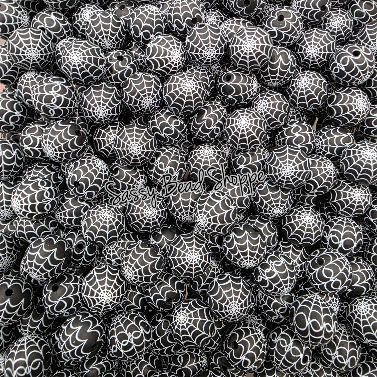 Spider Web 15mm Silicone Beads, 10 count for Pens, Necklace, Bracelets & Keychains, DIY Crafts