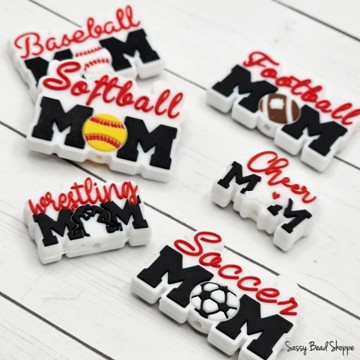 Baseball Mom Focal Beads