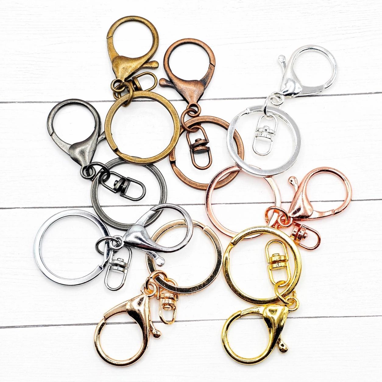 Silver Swivel Keychain with Lobster Clasp (Large) 66x30mm
