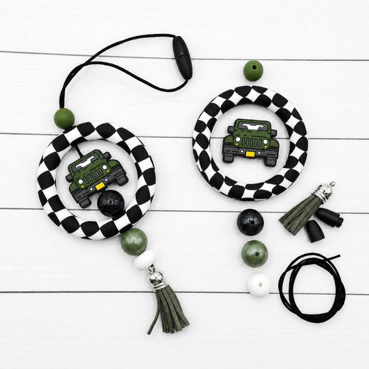 Wild Ride Car Charm DIY Kit, Beaded Car Charm, Rearview Mirror Accessories, Mirror Charm, Mirror Accessories, Car Accessories