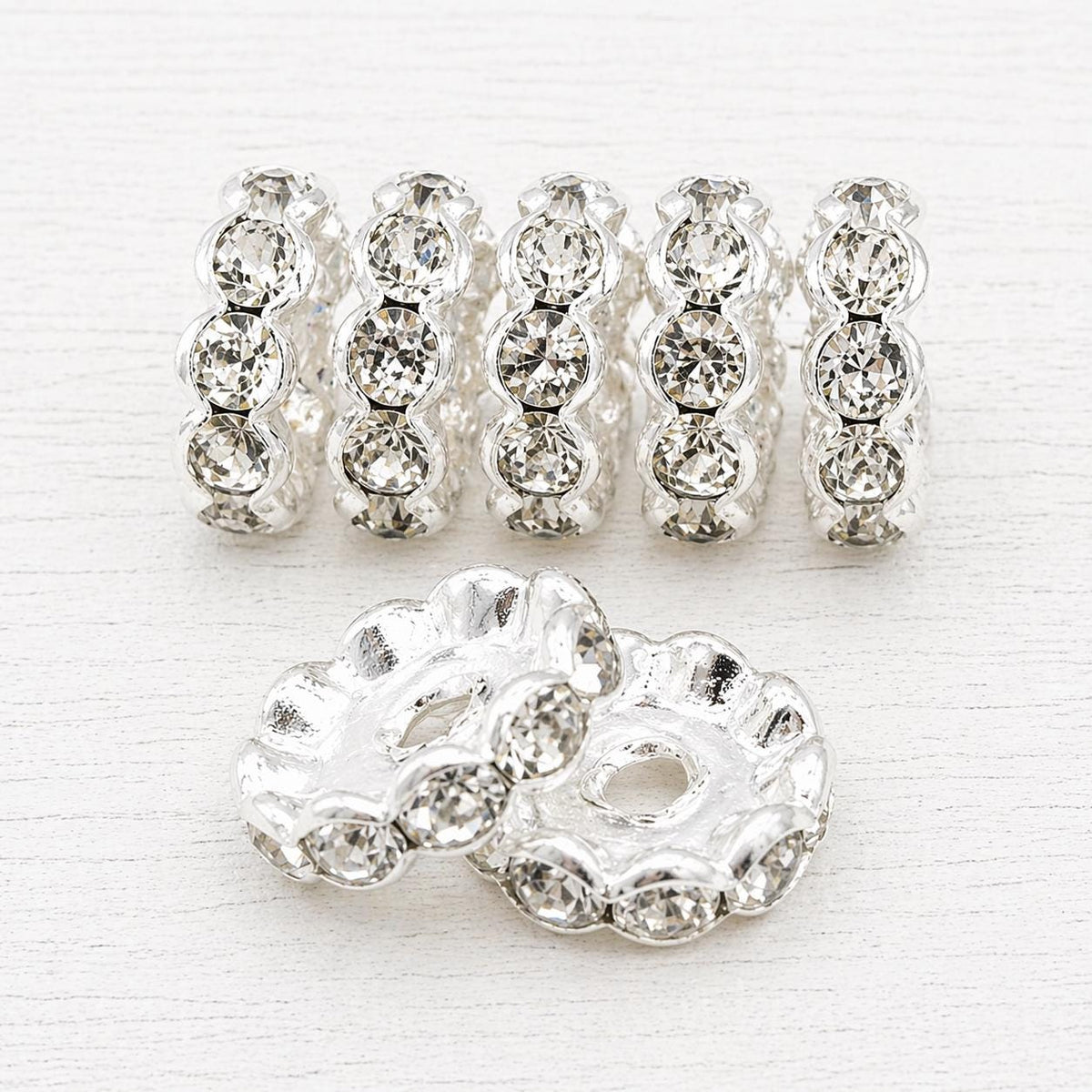 12mm Crystal Rhinestone Spacers