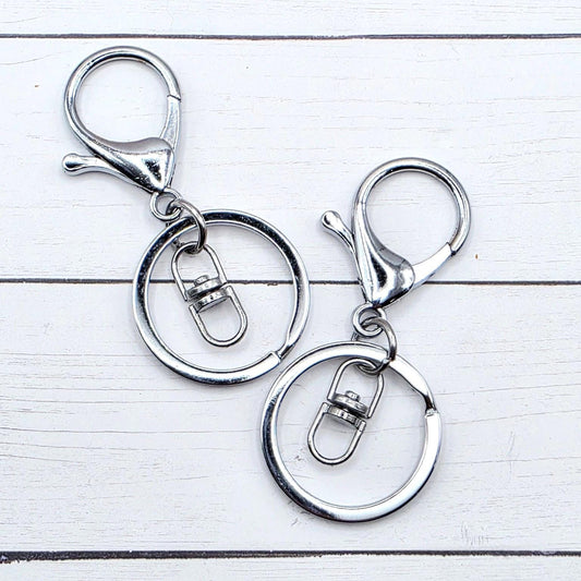 Silver Swivel Keychain with Lobster Clasp (Large) 66x30mm