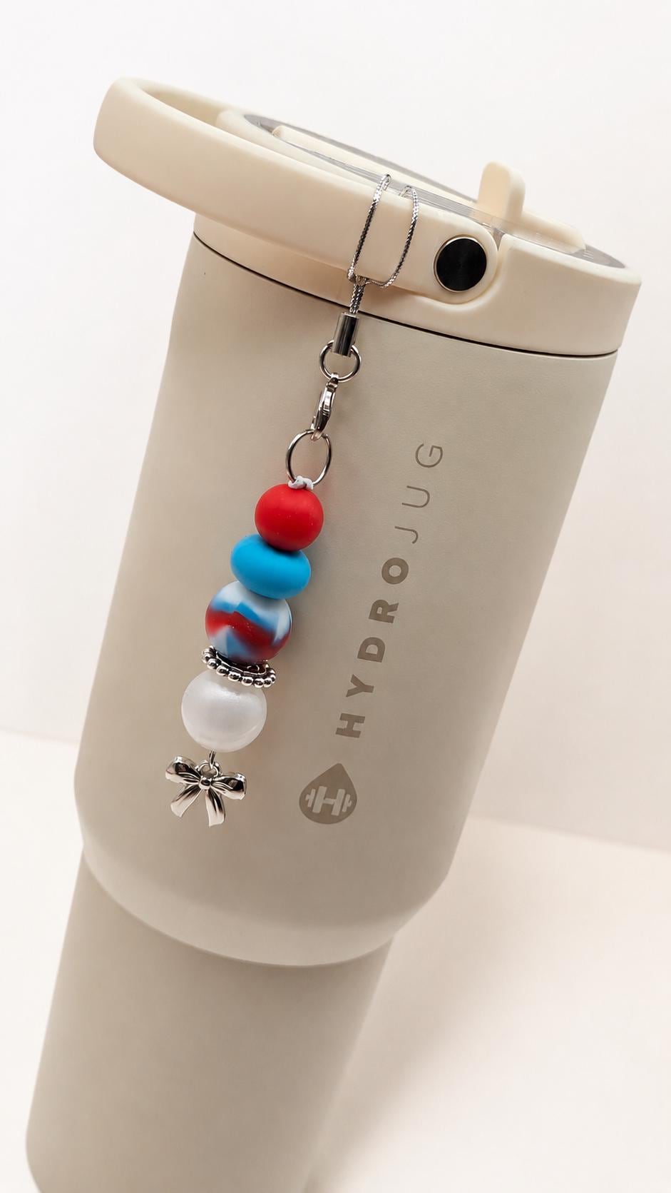 Coastal Firecracker Tumbler Charm DIY Kit, Cup Charm Kit, Beaded Keychain Charm, patriotic DIY Bead Kit Gift Idea