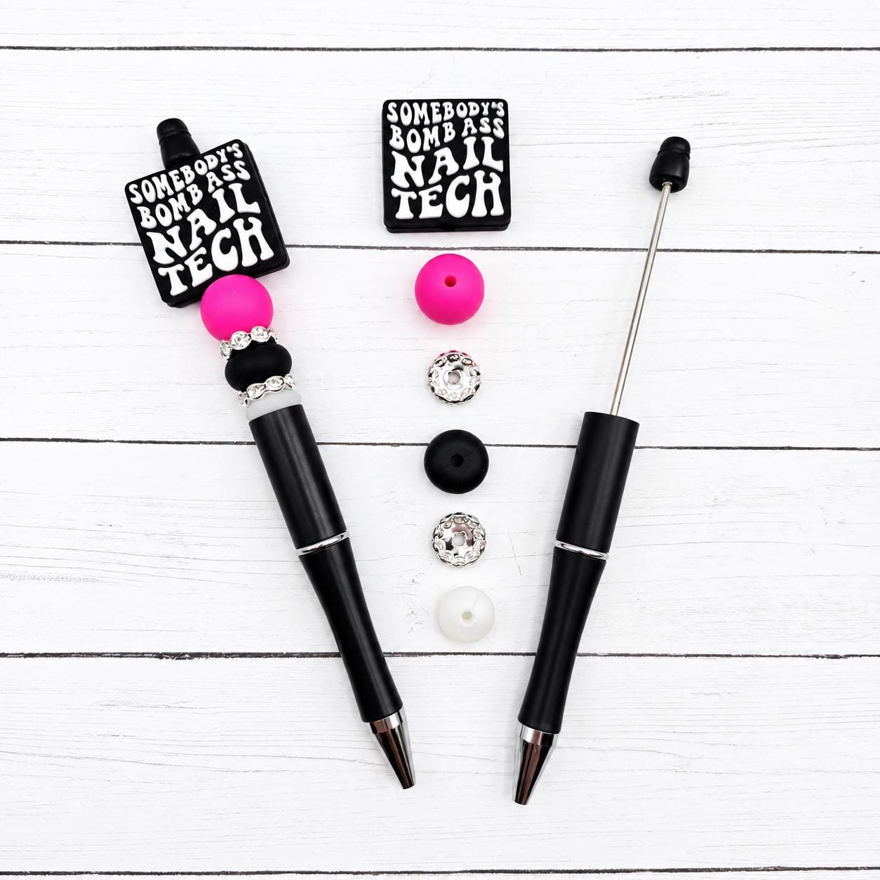 Nail Tech Energy Beadable Pen Kit, DIY Beaded Pen Kit, Beads for Pens