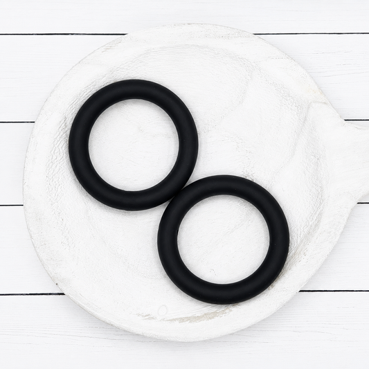 65mm Black Silicone Ring