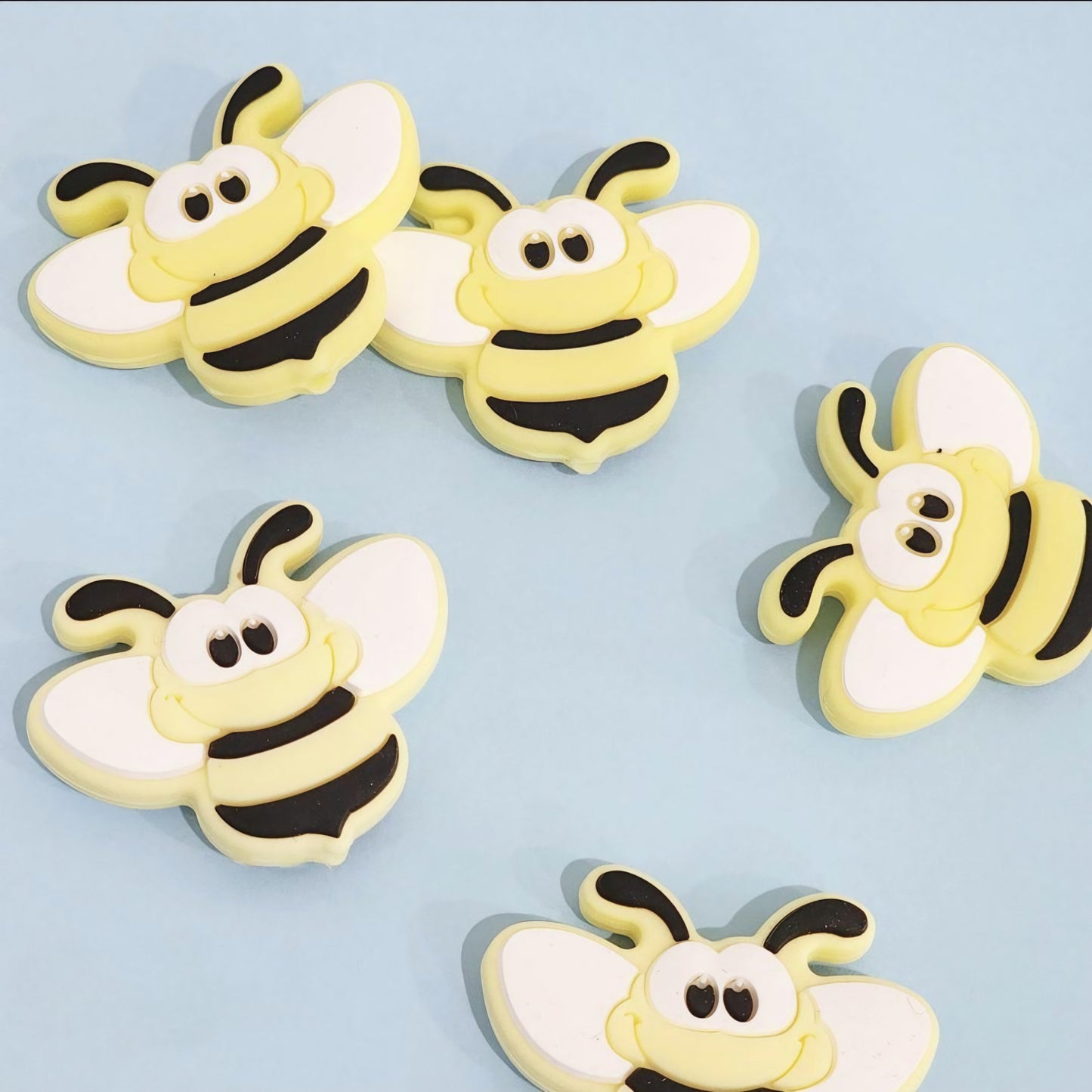Yellow Bubble Bee Focal Beads