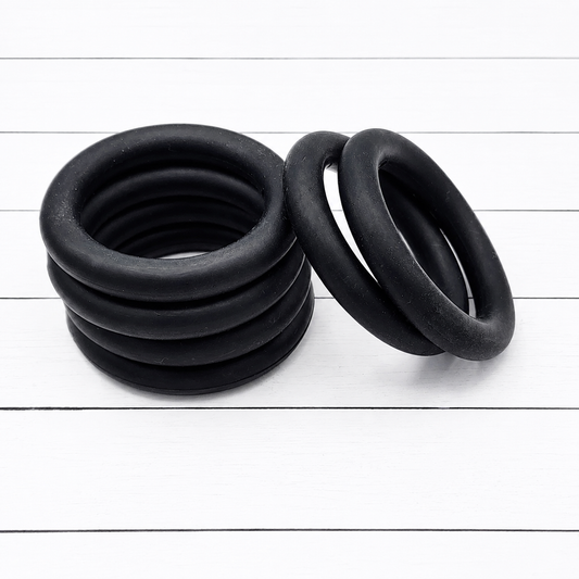 65mm Black Silicone Ring