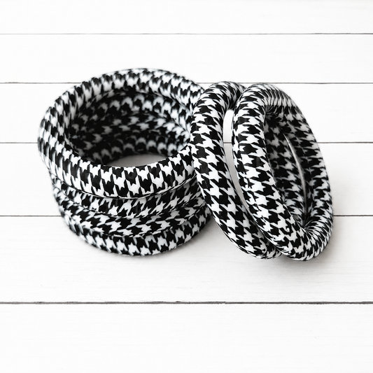 65mm Houndstooth Print Silicone Ring