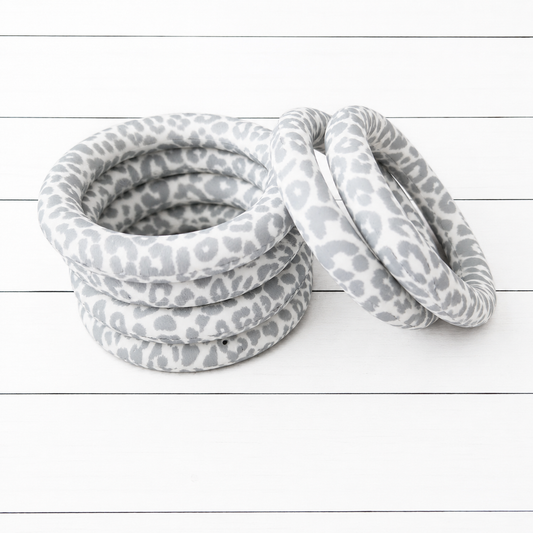 65mm Gray Leopard Print Silicone Ring