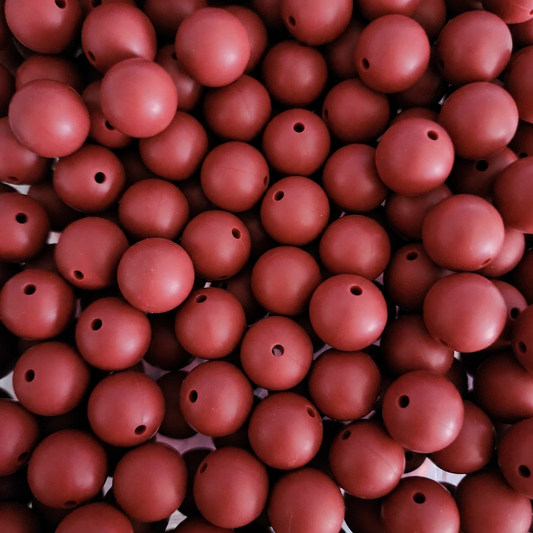 15mm Maroon Beads