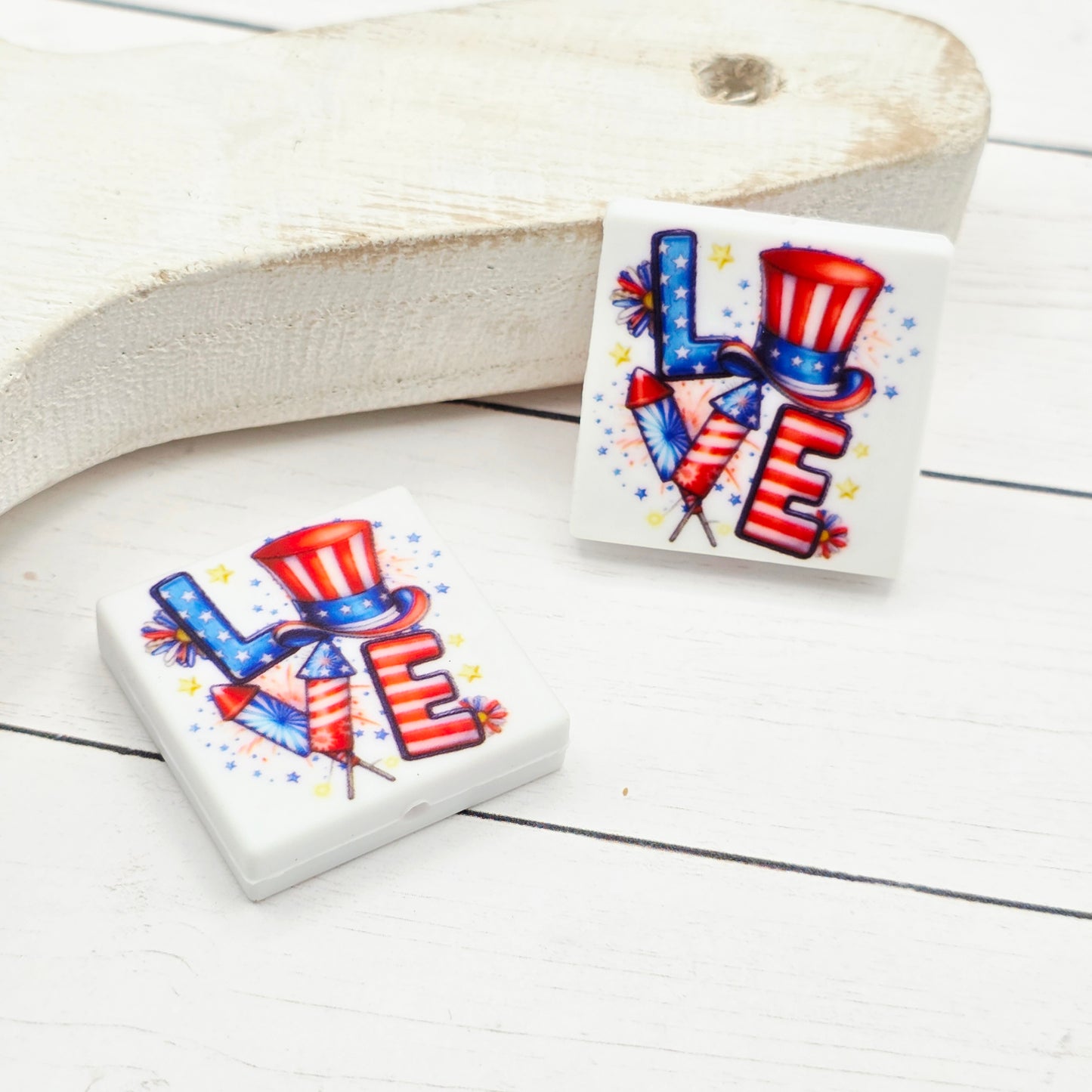 USA Love Focal Beads