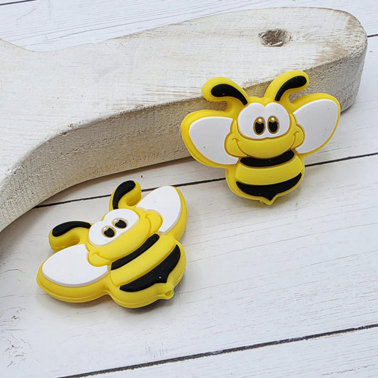 Yellow Bubble Bee Focal Beads