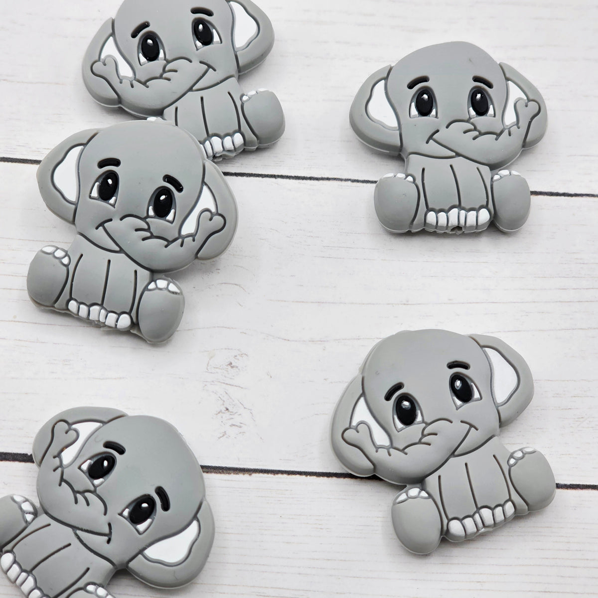 Gray Elephant Focal Bead