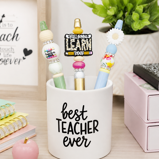 Teacher Beaded Pen Set of 3