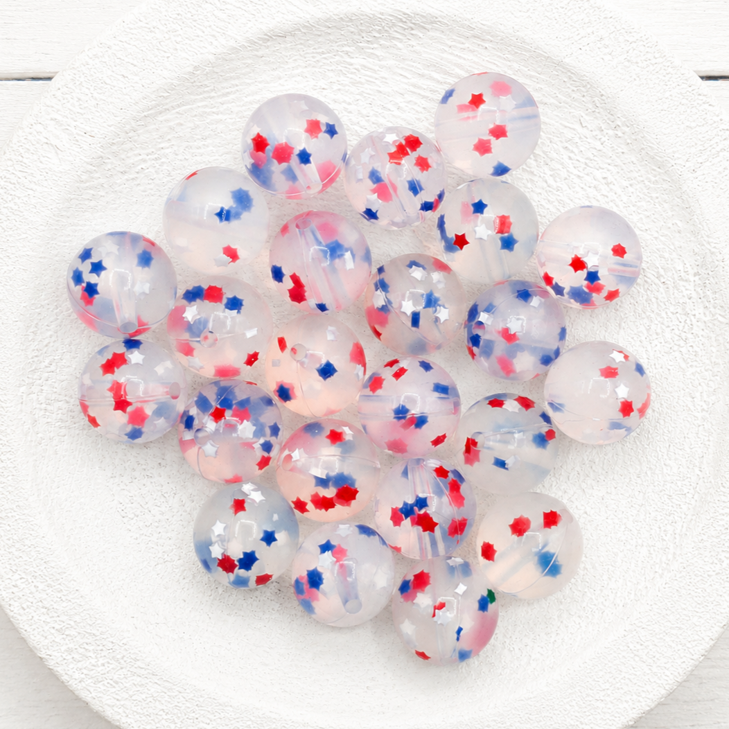 15mm Star Confetti Beads