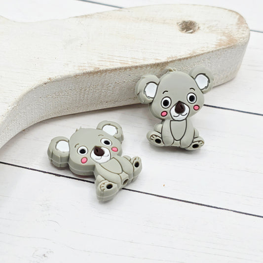 Gray Koala Bear Focal Bead