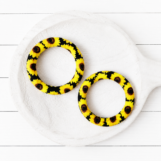 65mm Sunflower Print Silicone Ring