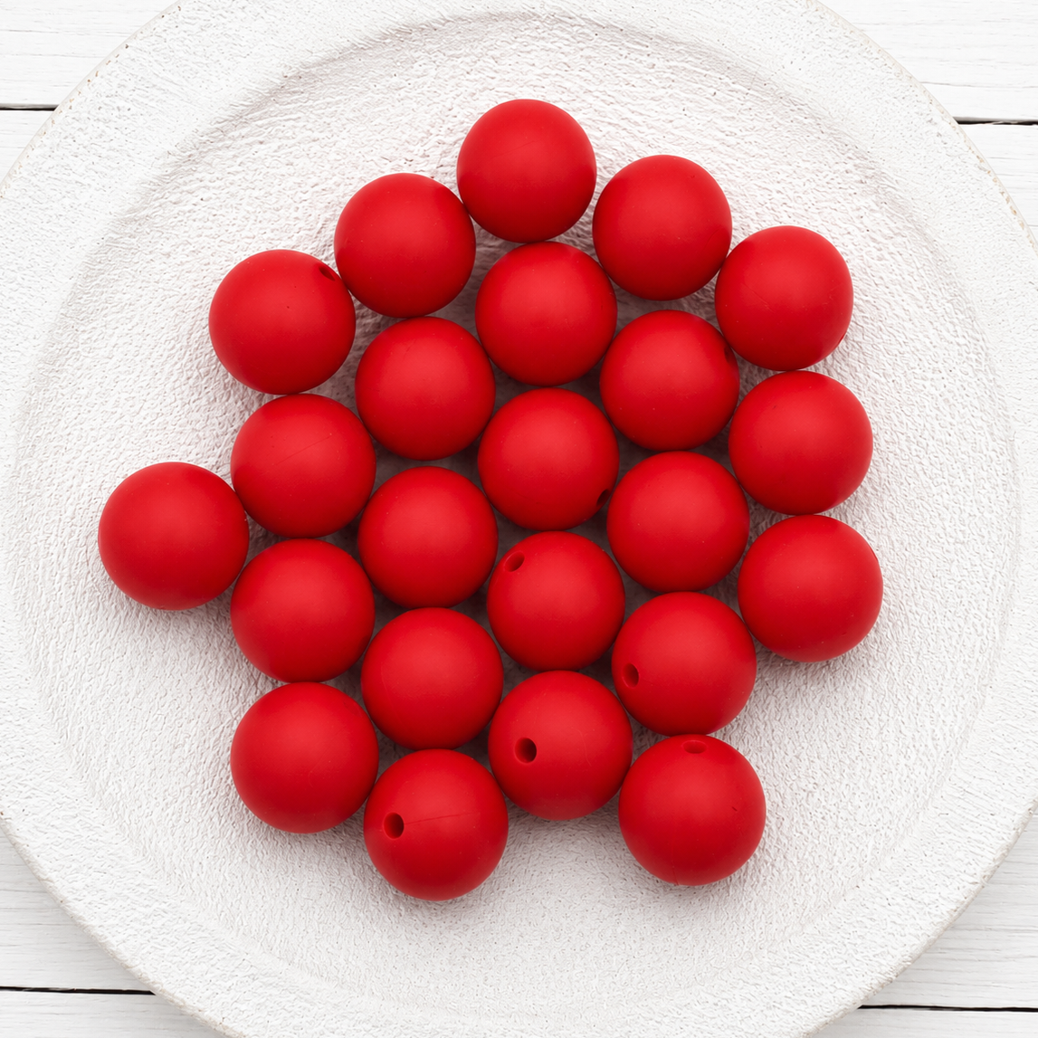 15mm Apple Red Beads
