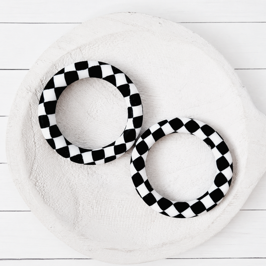 65mm Checkered Print Silicone Ring