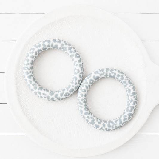 65mm Gray Leopard Print Silicone Ring