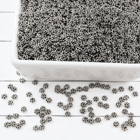4mm Daisy Spacer Beads