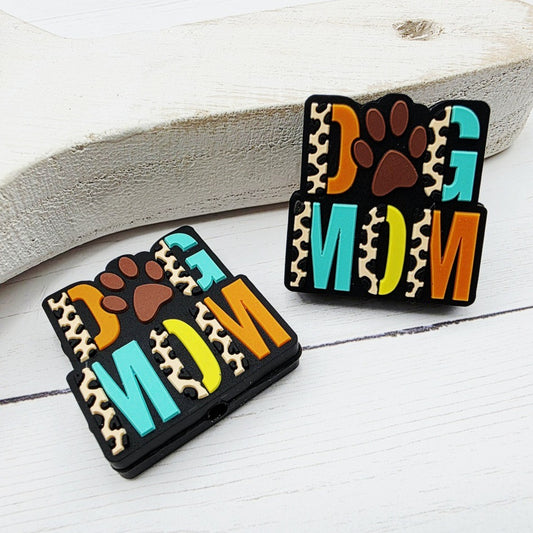 Leopard Dog Mom Focal Beads
