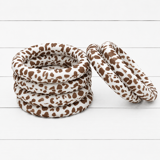 65mm Brown Cow Print Silicone Ring