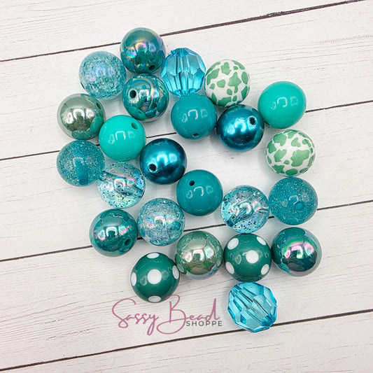 Totally Teal Bead Mix