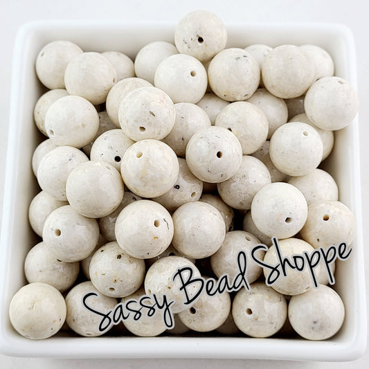 Ivory Stone Beads 12mm - Sassy Bead Shoppe