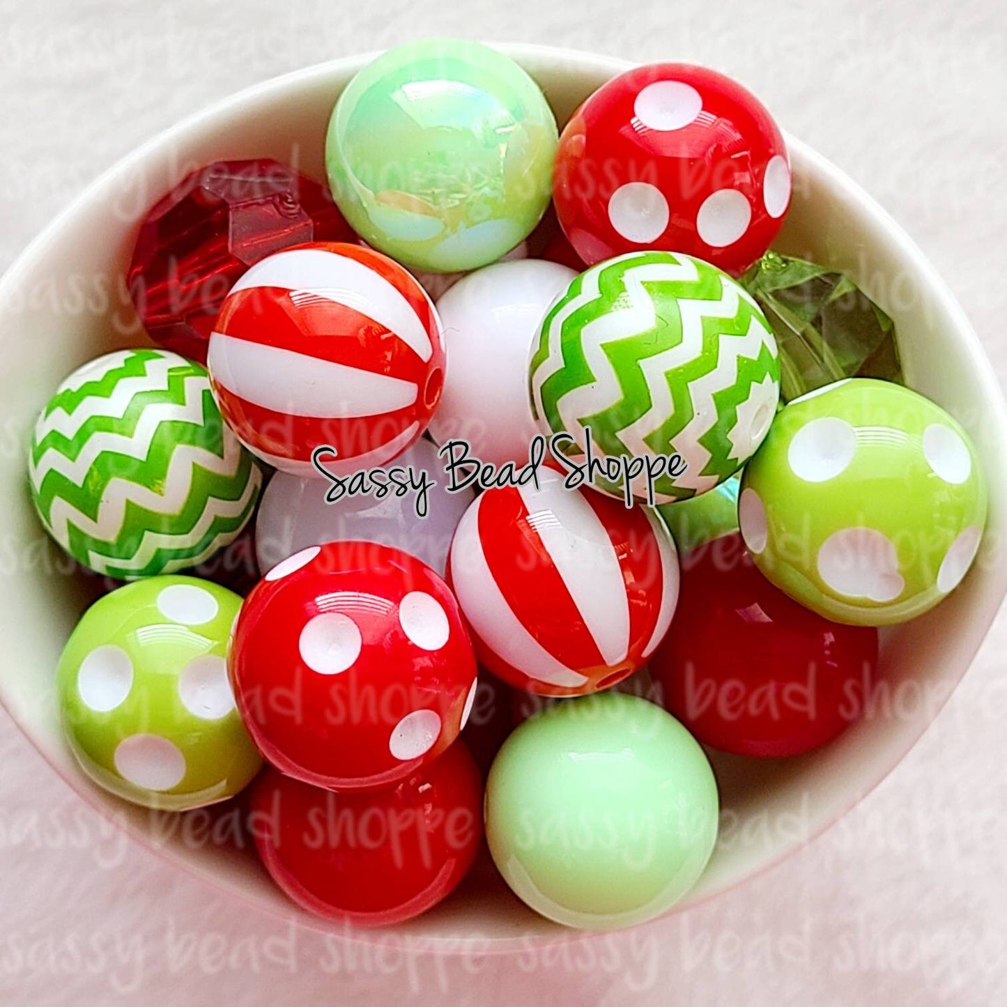Crazy Christmas Bubblegum Bead Mix - Sassy Bead Shoppe