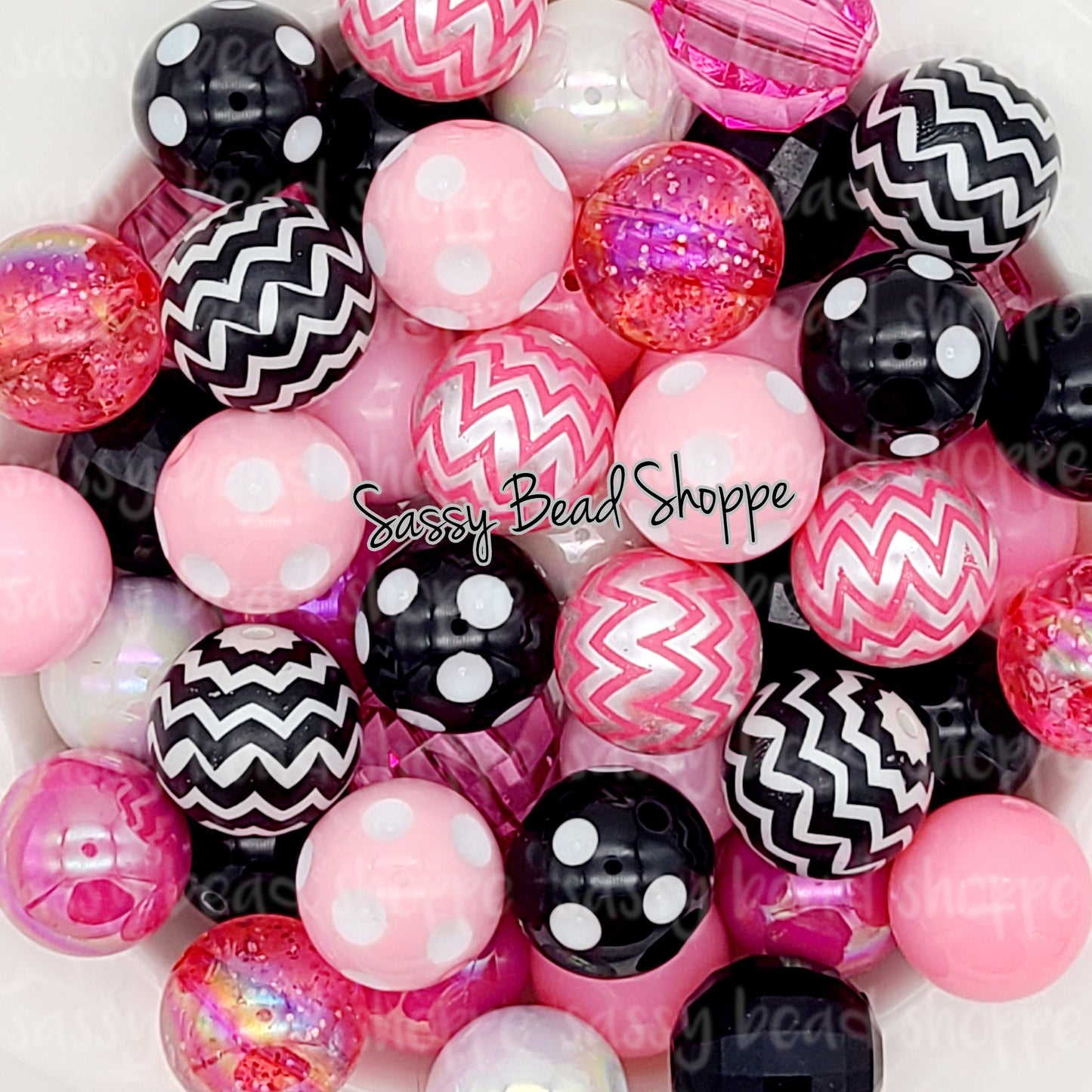 Minnie Bubblegum Bead Mix - Sassy Bead Shoppe