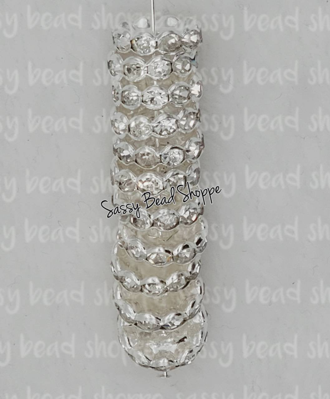 12mm Crystal Rhinestone Spacers - Sassy Bead Shoppe