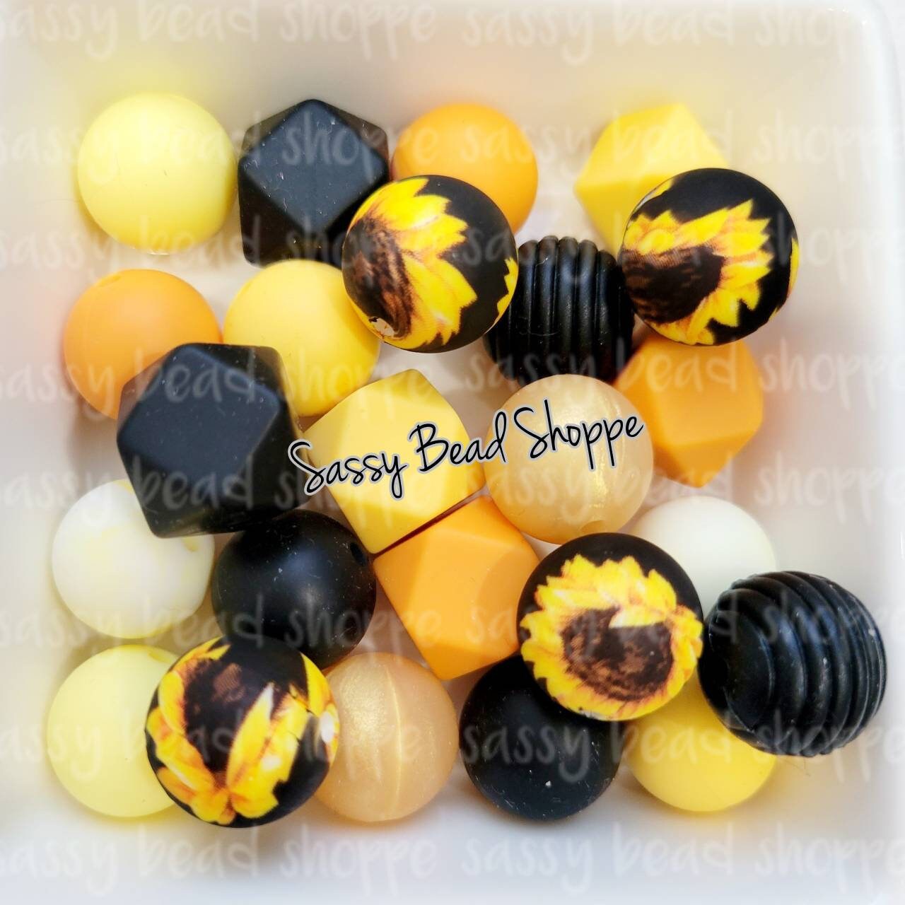 Pickin' Sunflowers Silicone Bead Mix - Sassy Bead Shoppe