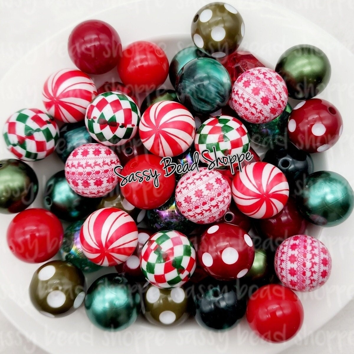 Peppermint Twist Bead Mix - Sassy Bead Shoppe
