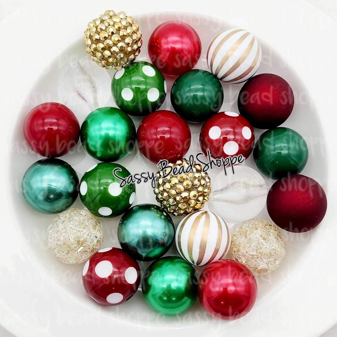 Vintage Christmas Bead Mix - Sassy Bead Shoppe
