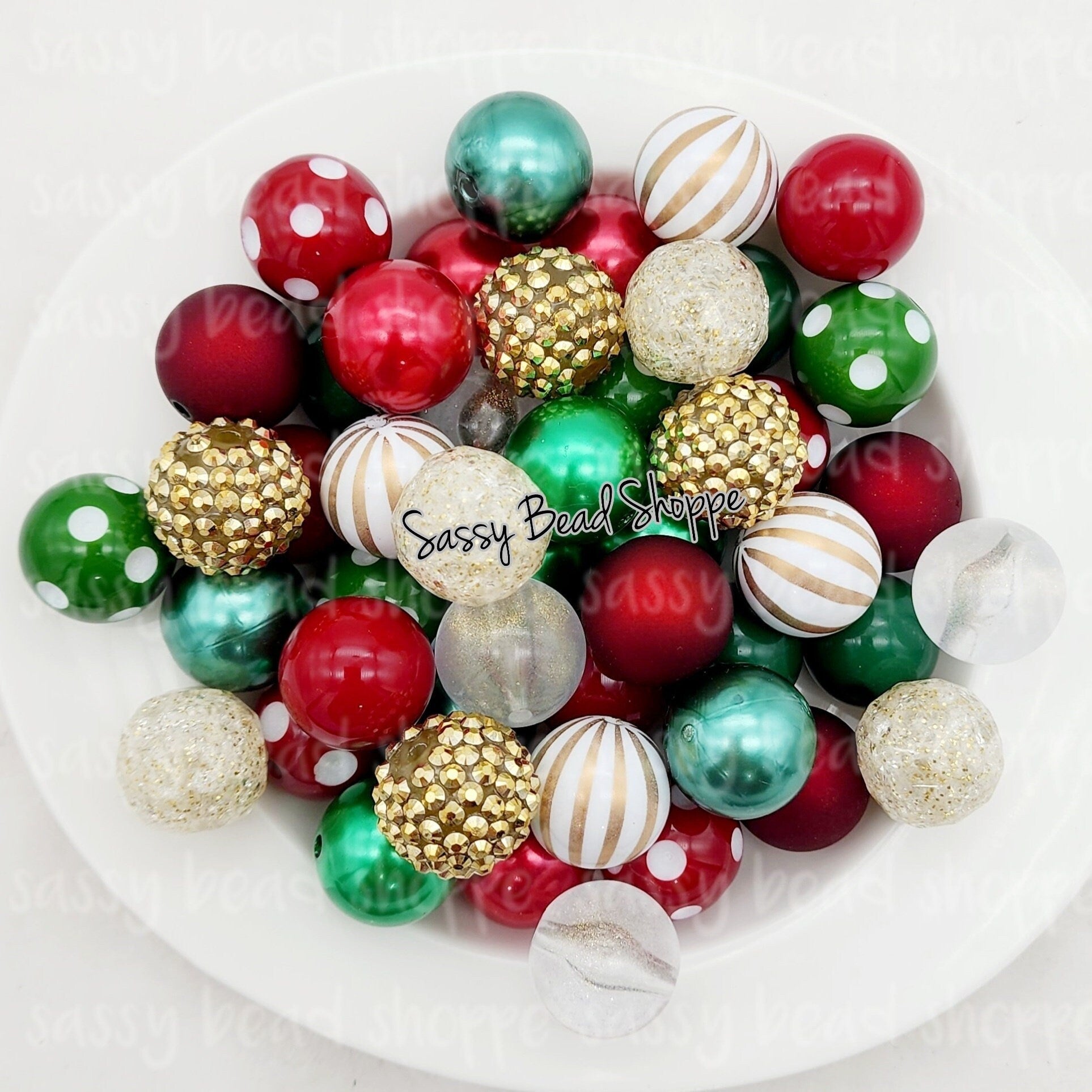 Vintage Christmas Bead Mix - Sassy Bead Shoppe