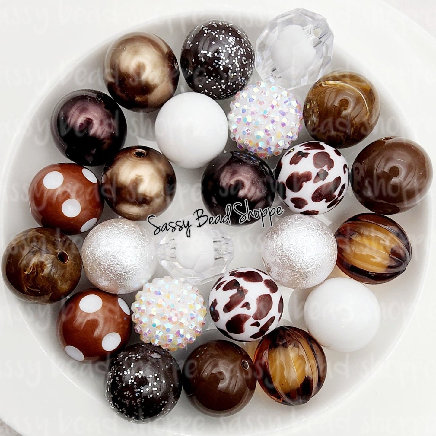 Chocolate Cow Bead Mix - Sassy Bead Shoppe