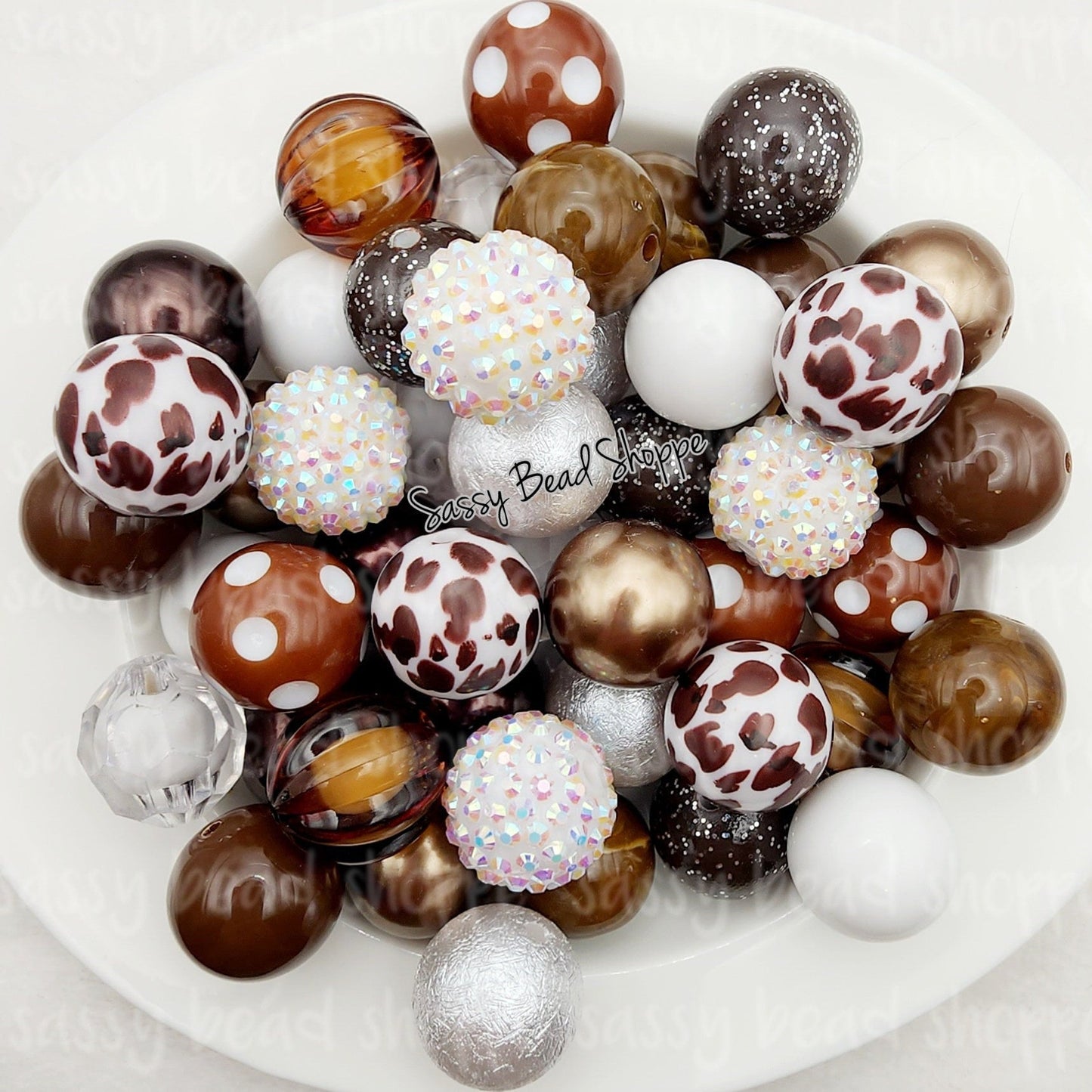 Chocolate Cow Bead Mix - Sassy Bead Shoppe