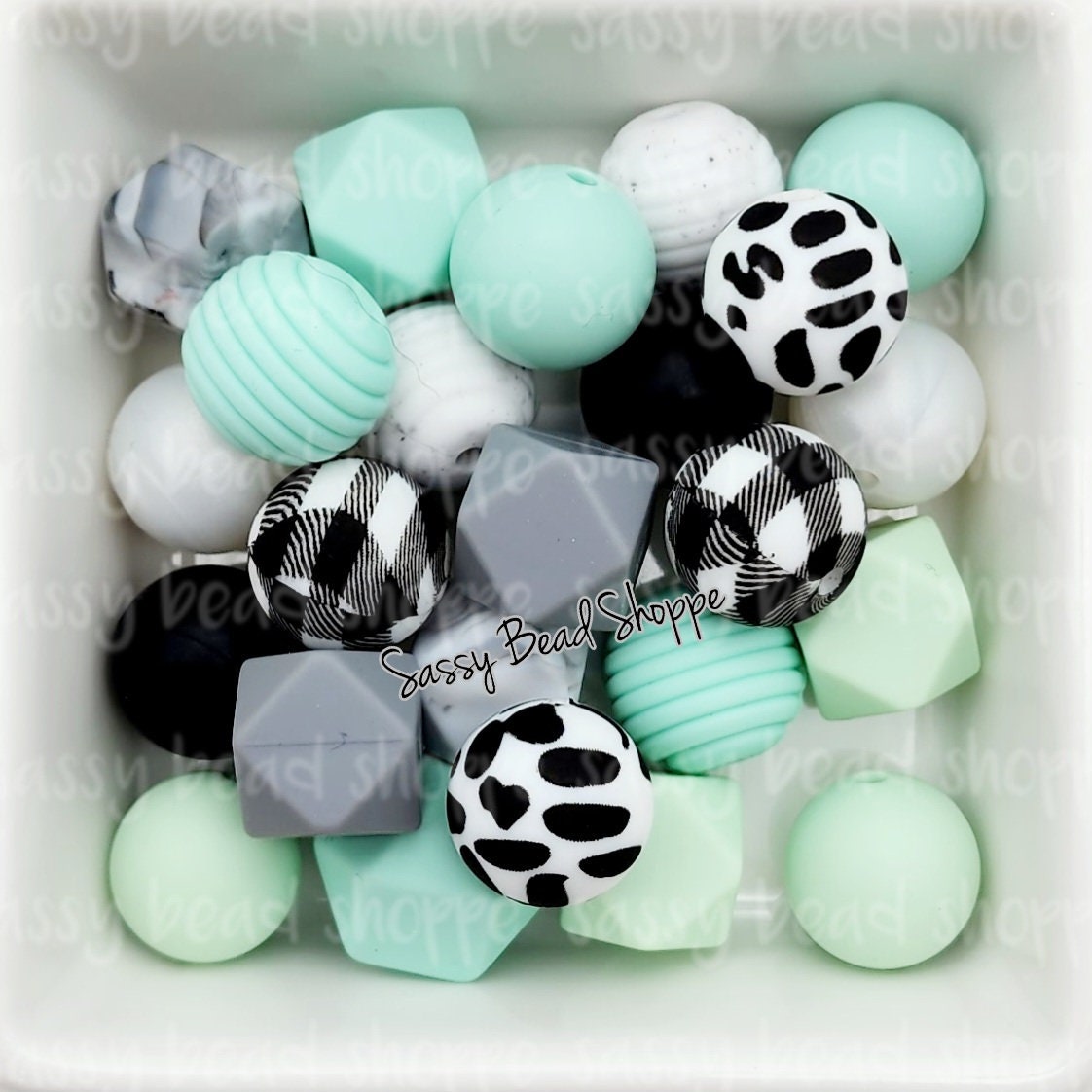 Mint Madness Silicone Bead Mix - Sassy Bead Shoppe