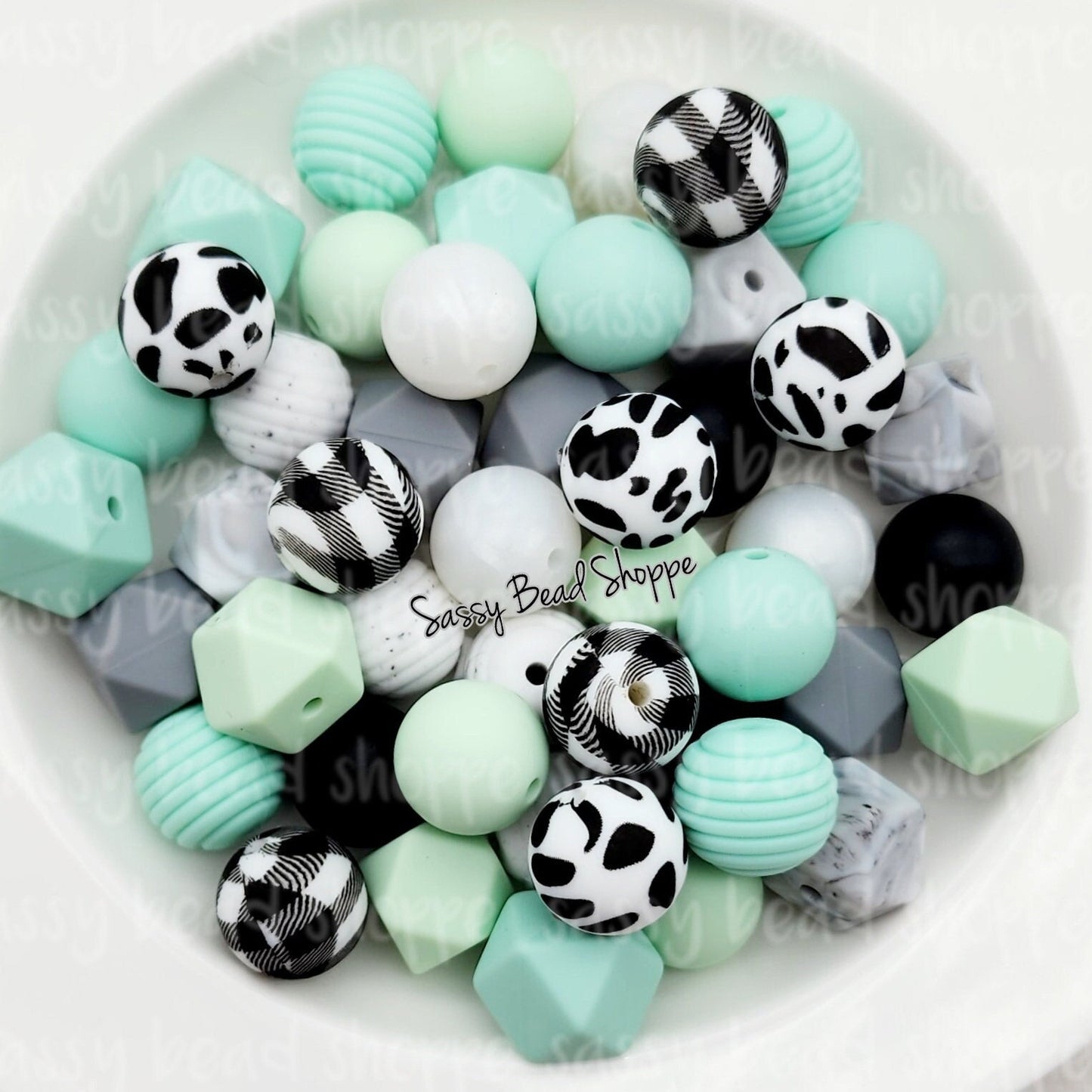 Mint Madness Silicone Bead Mix - Sassy Bead Shoppe