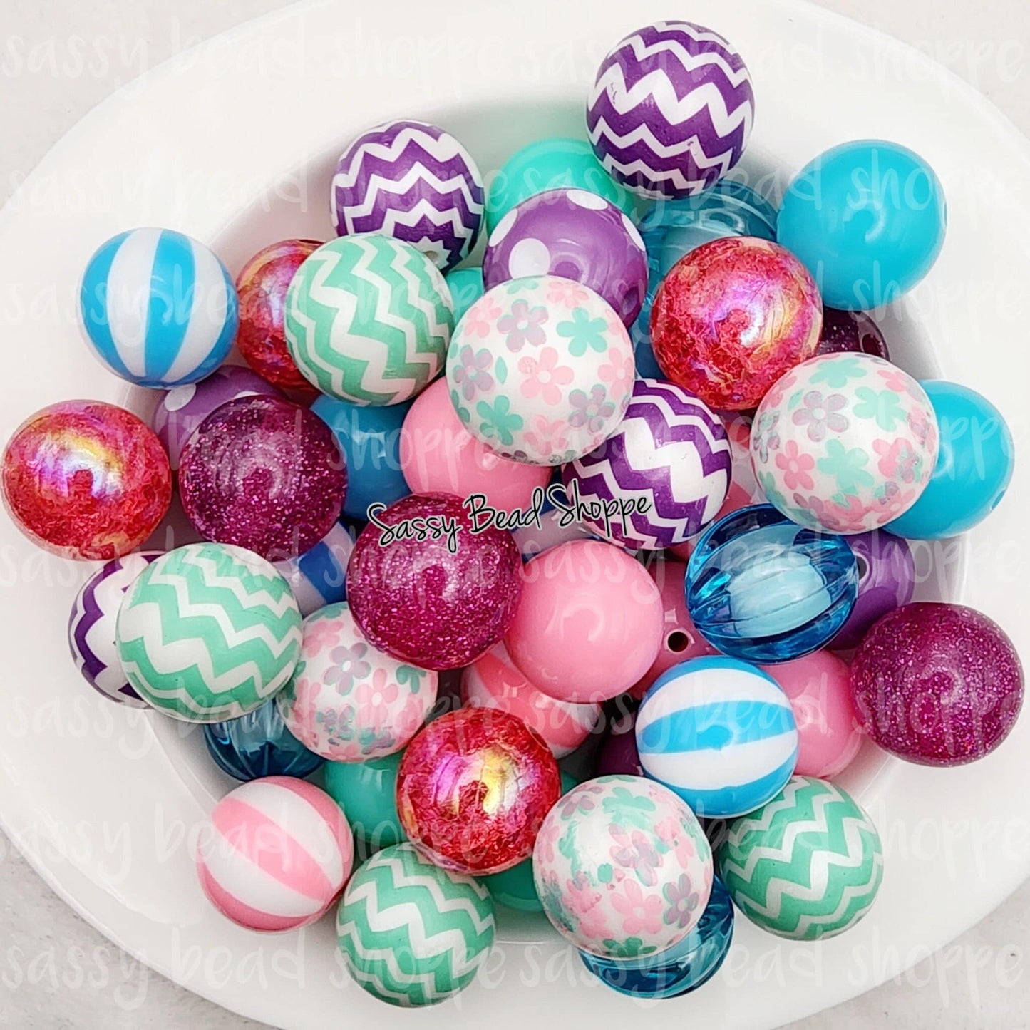 May Flowers Bubblegum Bead Mix - Sassy Bead Shoppe