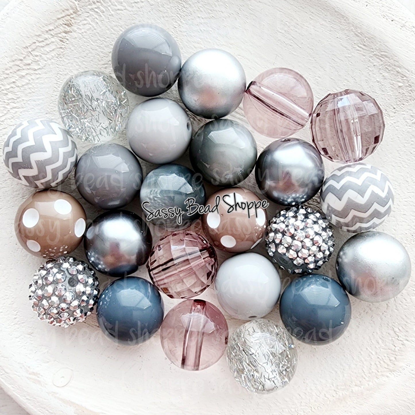 Giddy Gray Bead Mix - Sassy Bead Shoppe