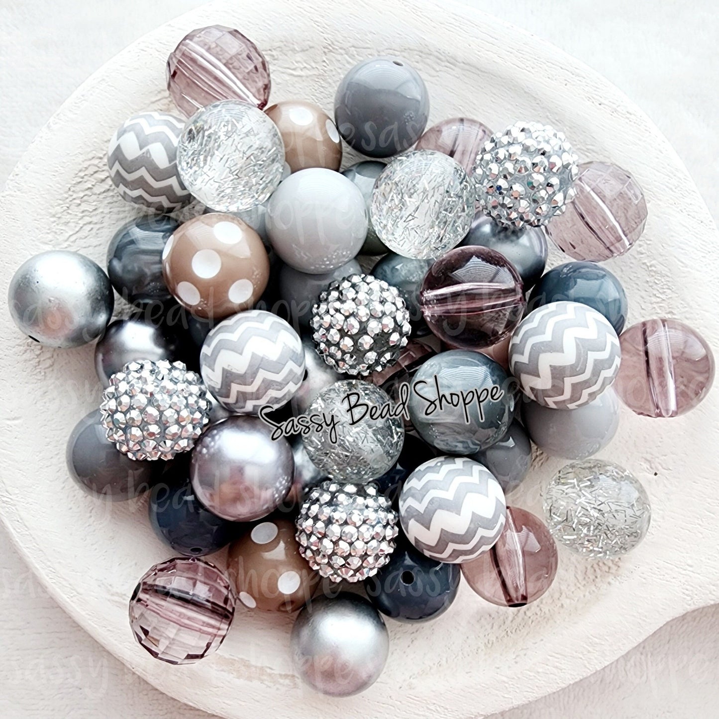 Giddy Gray Bead Mix - Sassy Bead Shoppe